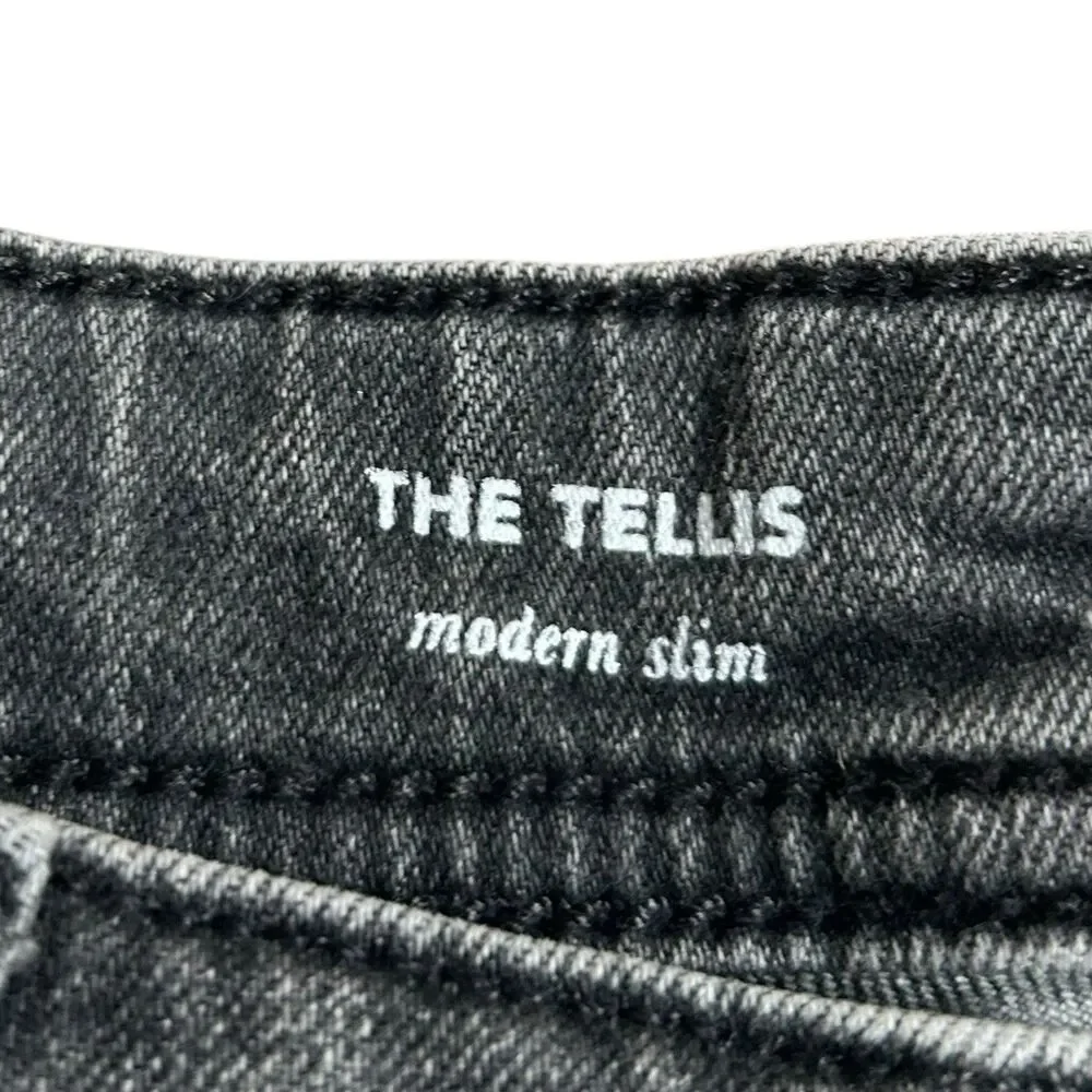AG Adriano Goldschmied Tellis Jeans Mens 32x34 Gray Modern Slim Grunge Faded NWT